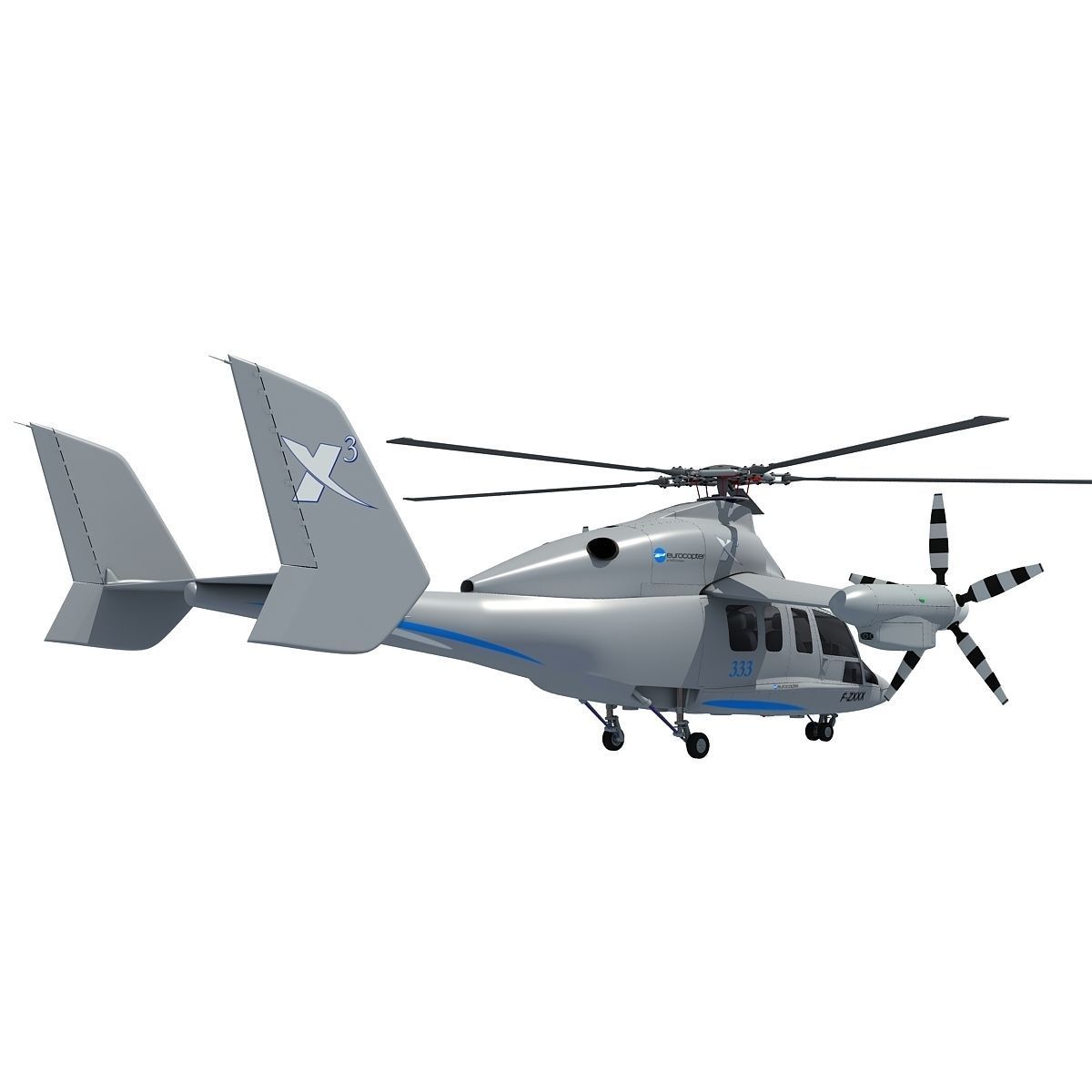 Eurocopter X3 Helicopter 3D model_5