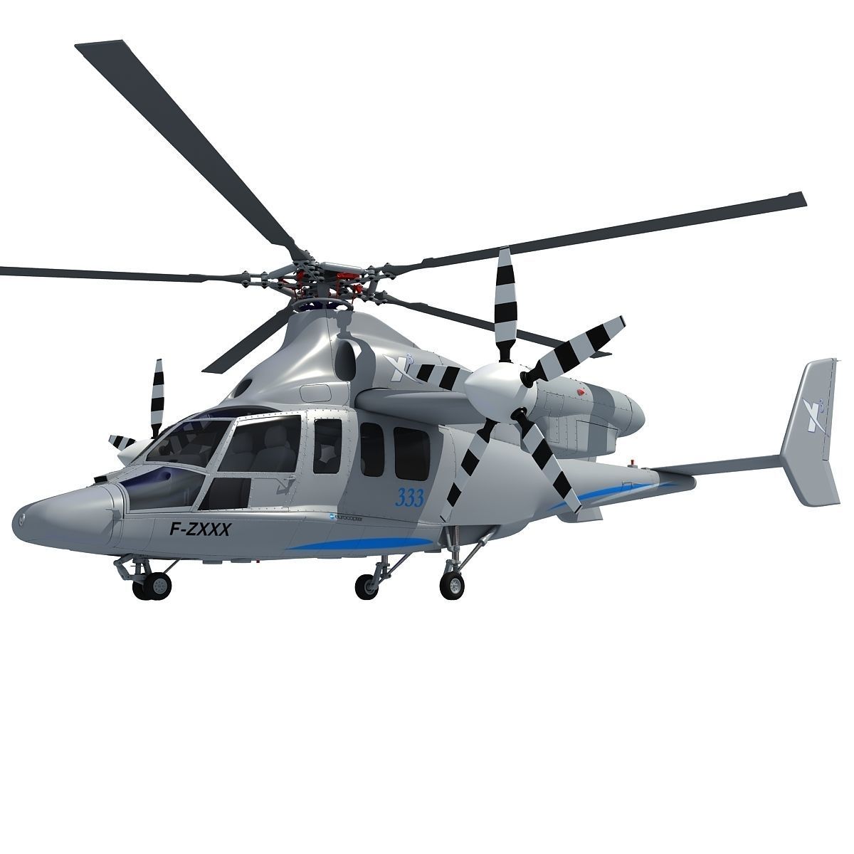 Eurocopter X3 Helicopter 3D model_1
