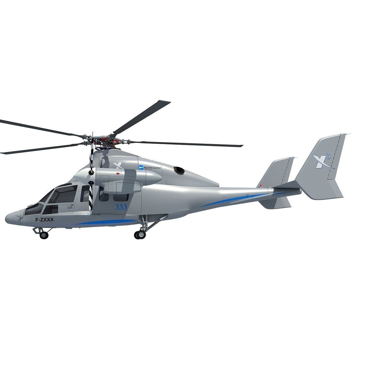 Eurocopter X3 Helicopter 3D model_4
