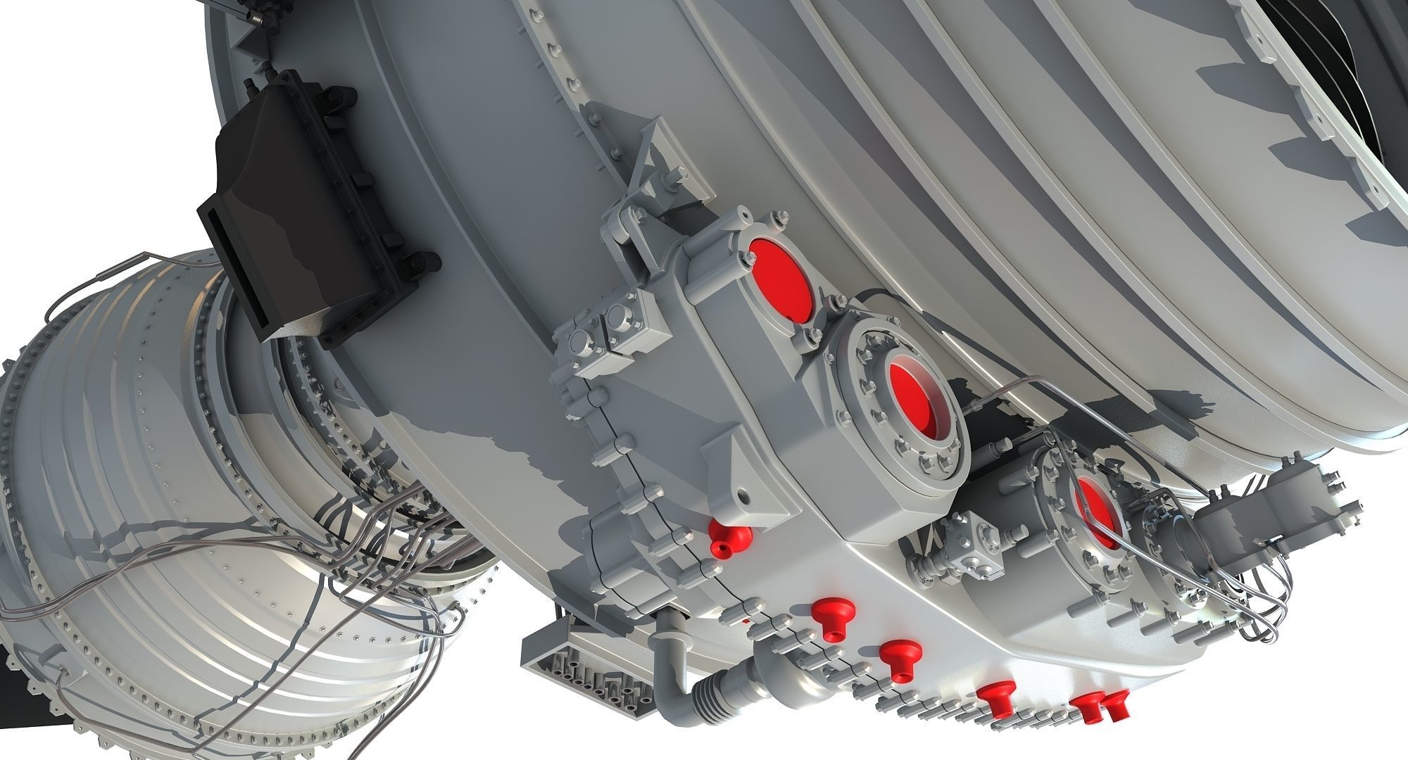 Fanjet Turbofan Engine 3D Model 3D model_14