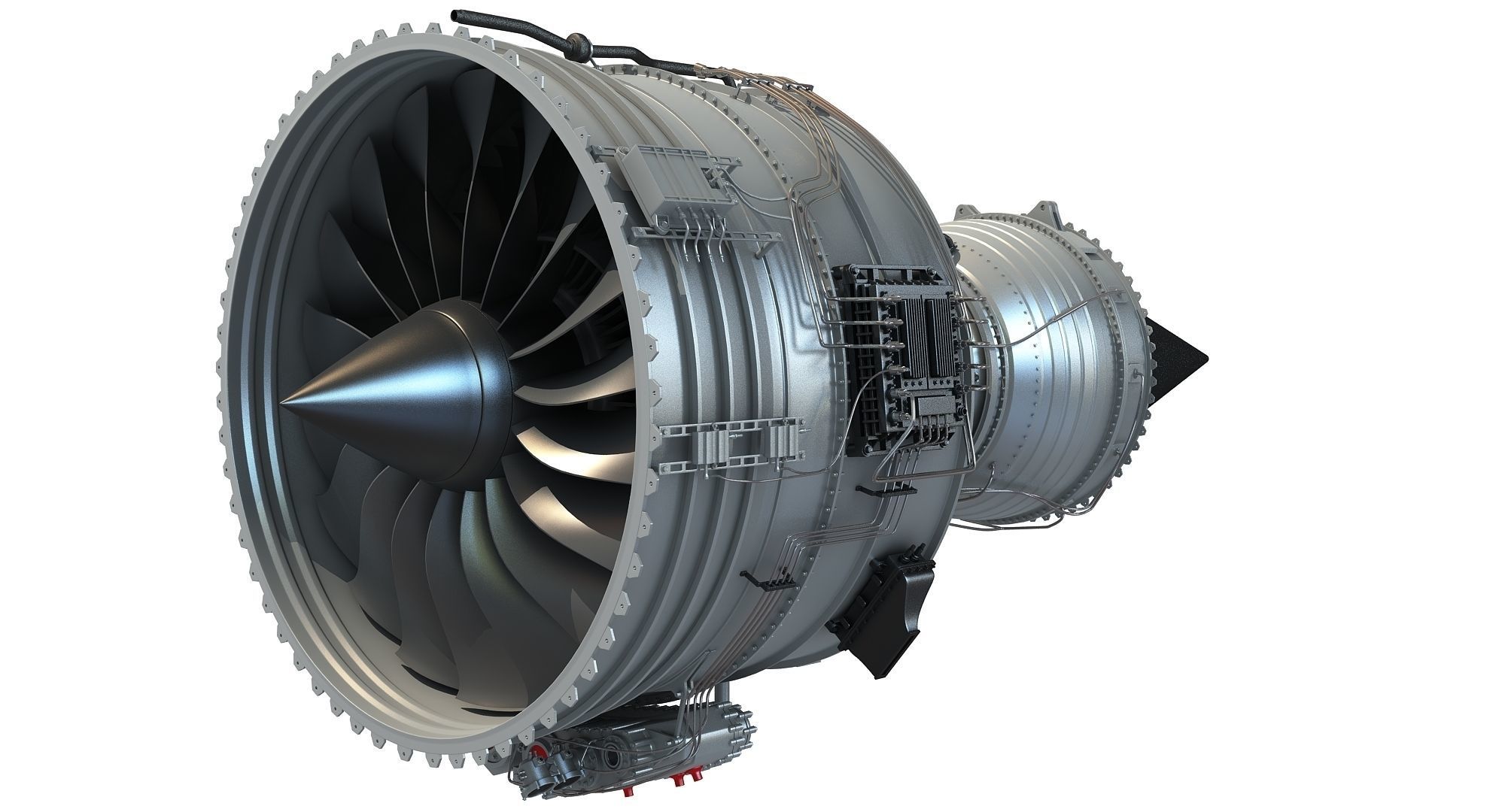 Fanjet Turbofan Engine 3D Model 3D model_2