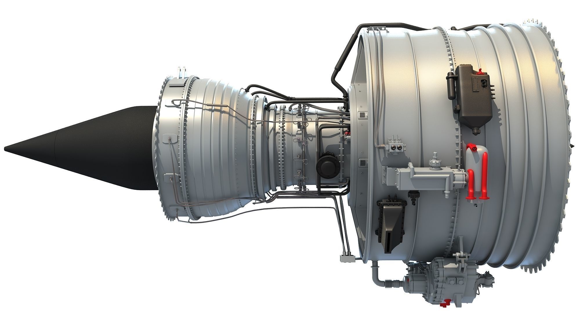 Fanjet Turbofan Engine 3D Model 3D model_3