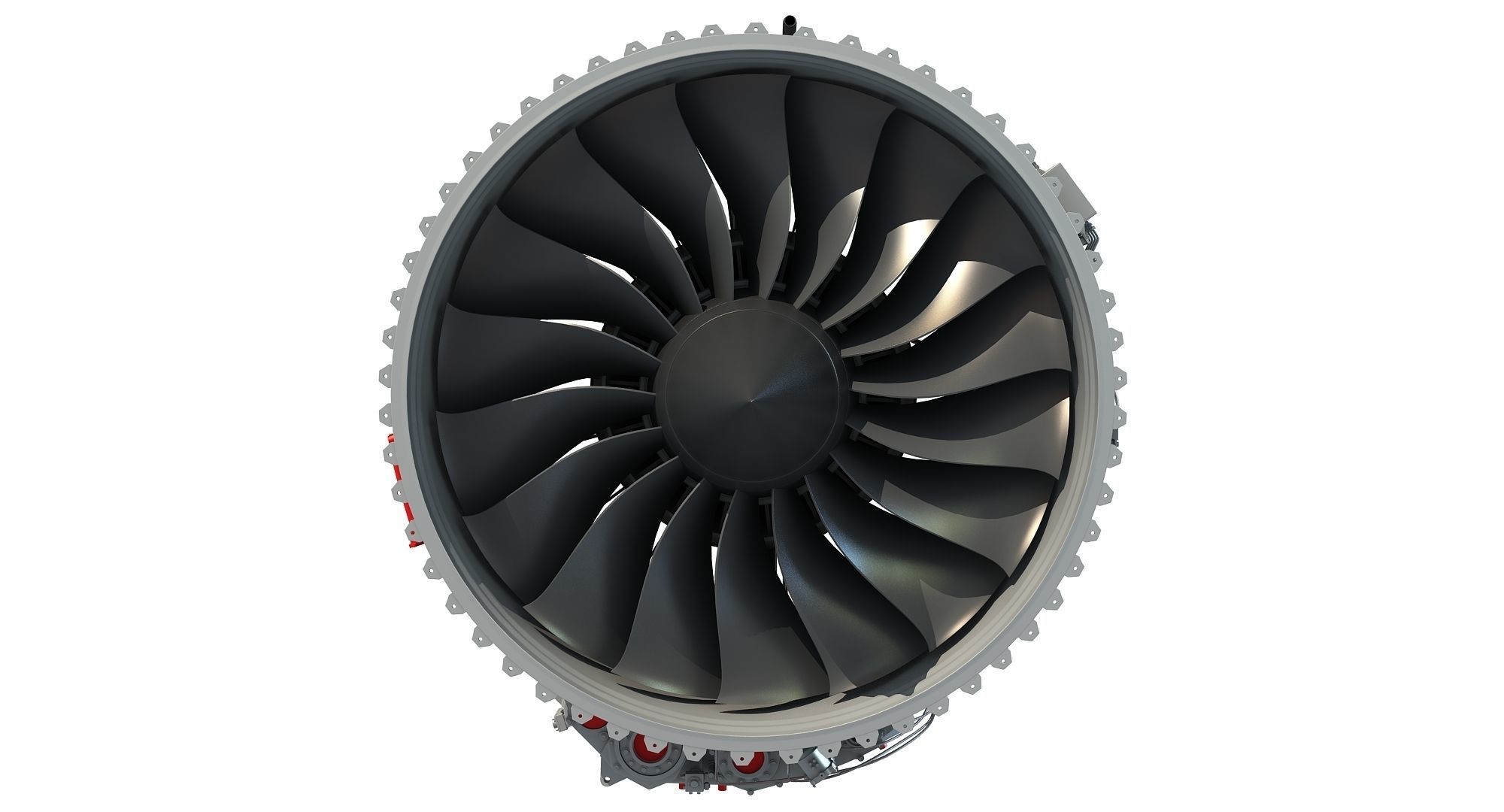 Fanjet Turbofan Engine 3D Model 3D model_8