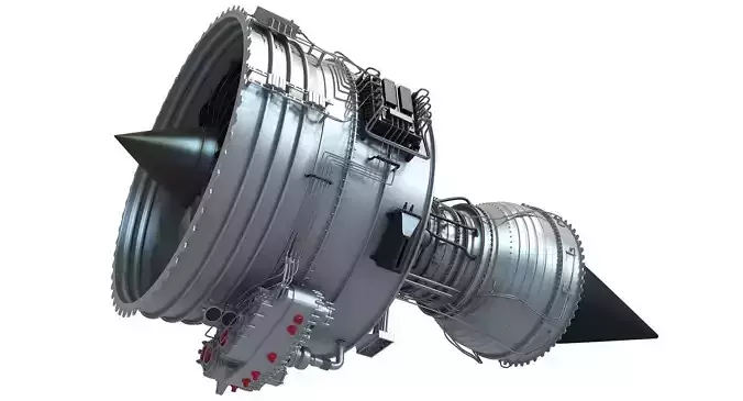 Fanjet Turbofan Engine 3D Model 3D model