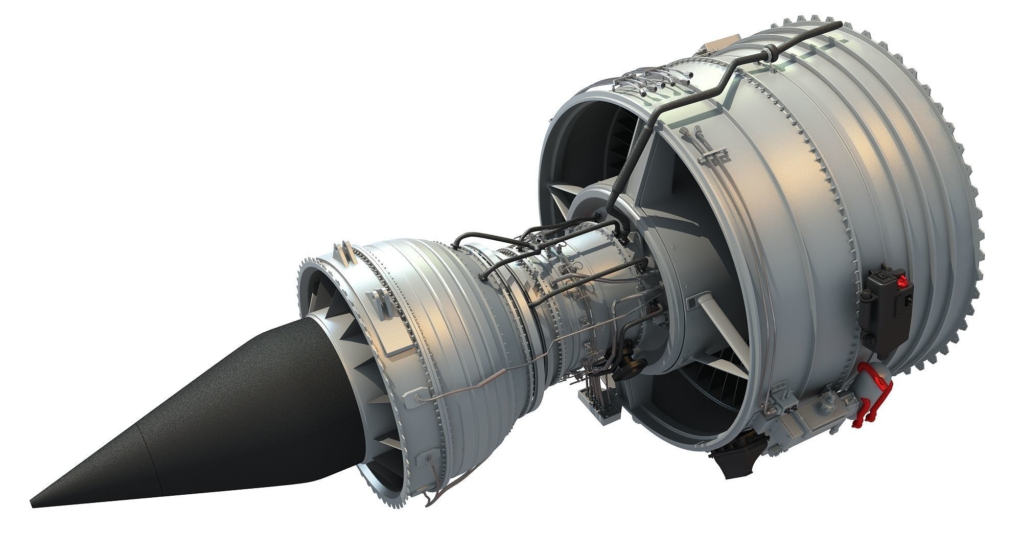 Fanjet Turbofan Engine 3D Model 3D model_5