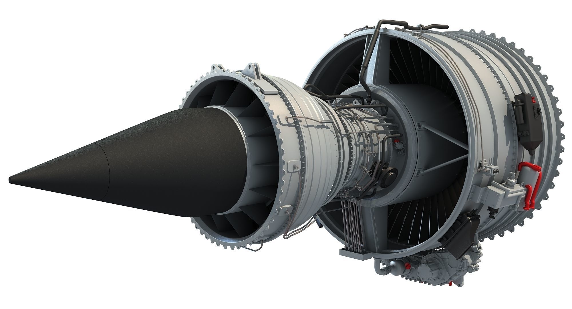 Fanjet Turbofan Engine 3D Model 3D model_6
