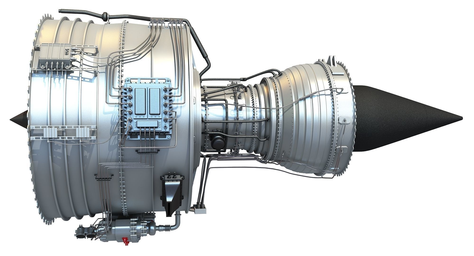 Fanjet Turbofan Engine 3D Model 3D model_7