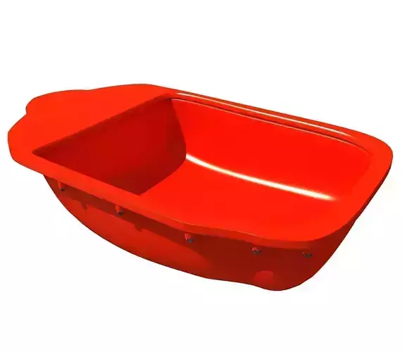 Red Engine Oil Pan