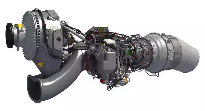 Europrop TP400-D6 Turboprop Engine 3D model