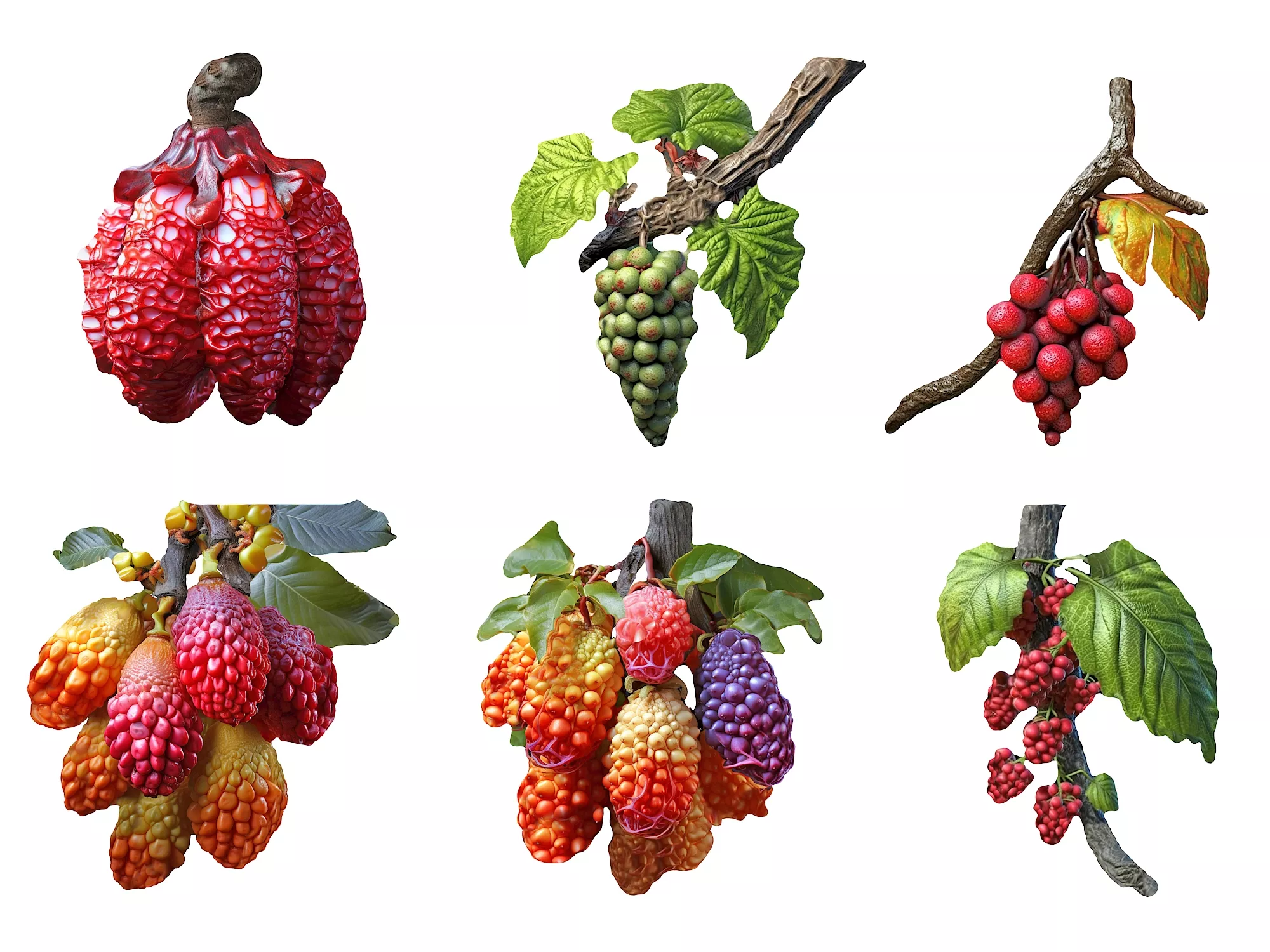 Magical Fruits Low-poly 3D model