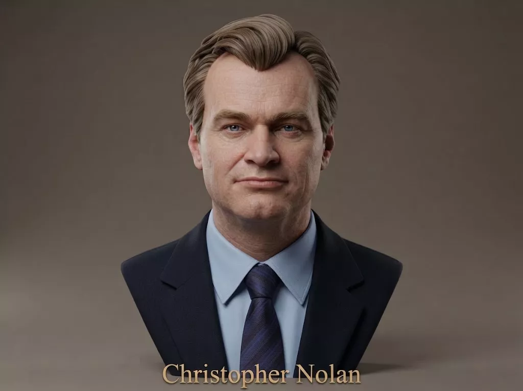 Christopher Nolan Bust 3D Printable 3D print model