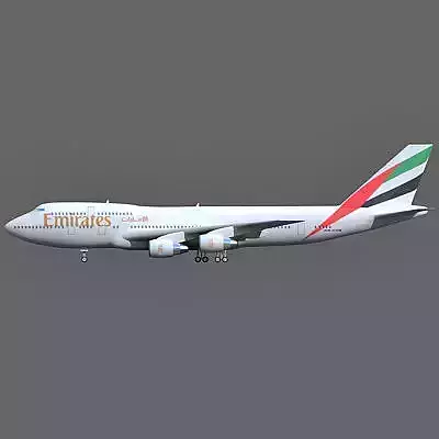  UAE 3D Boeing 747 with Texture of Emirates Airline