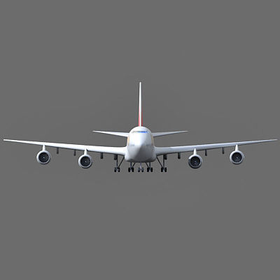  UAE 3D Boeing 747 with Texture of Emirates Airline 3D model_6