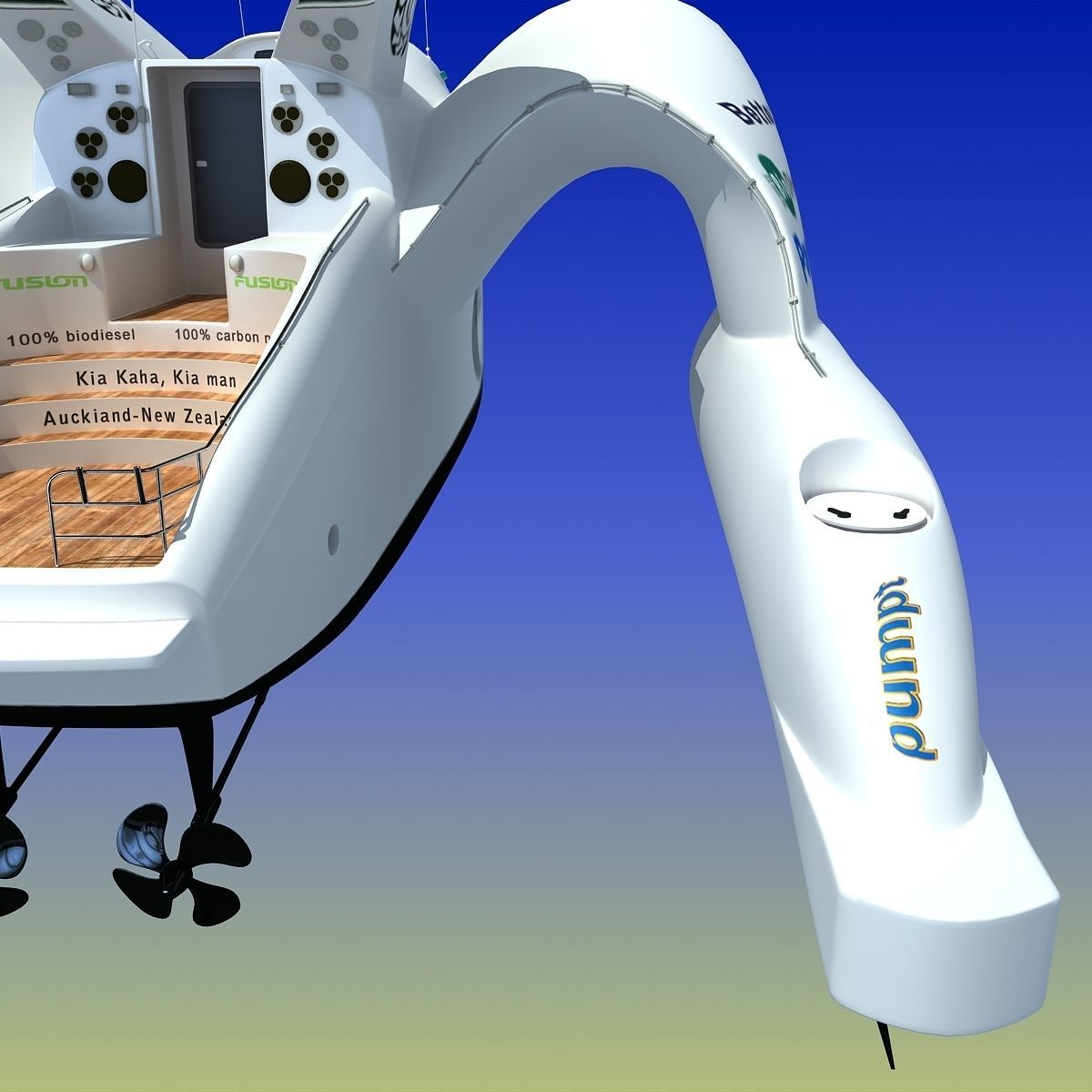 Earthrace White Boat 3D model_6