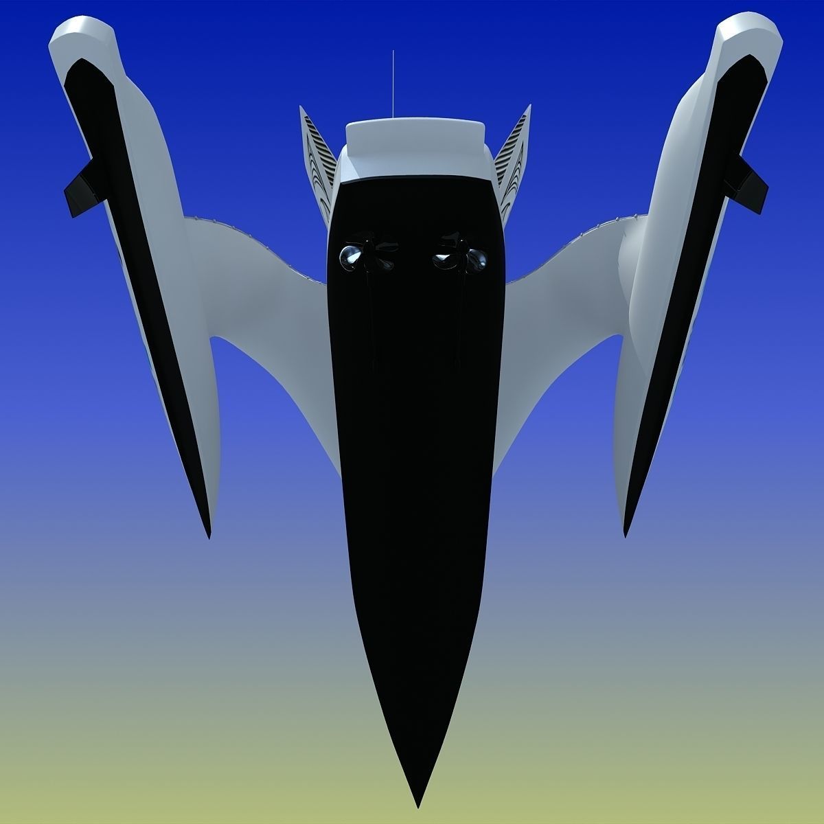 Earthrace White Boat 3D model_12