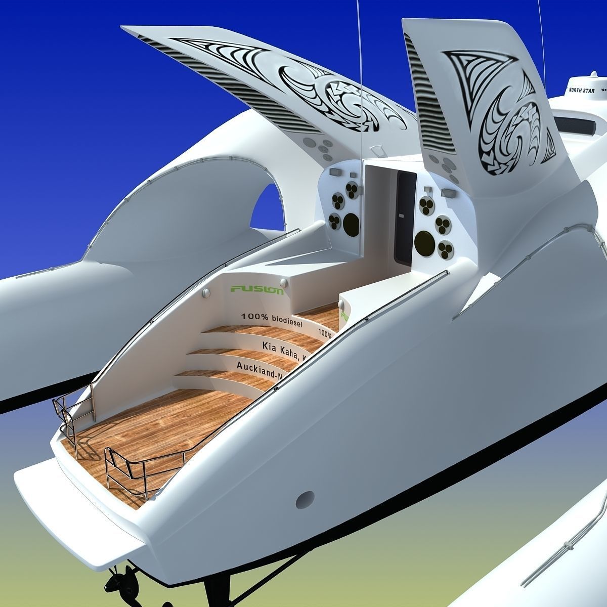 Earthrace White Boat 3D model_10