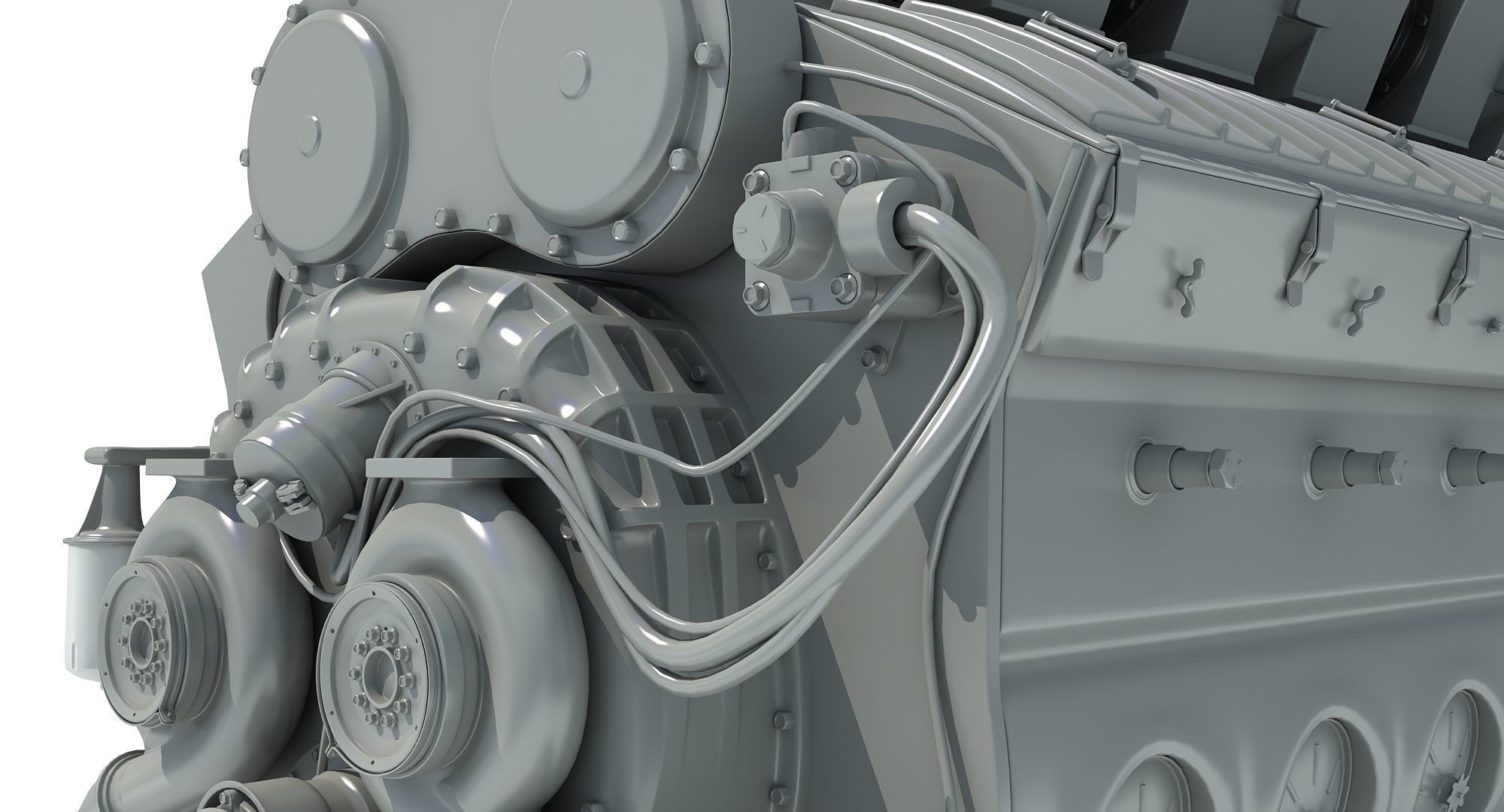 Locomotive Electro-Motive Diesel Engine 3D model_13