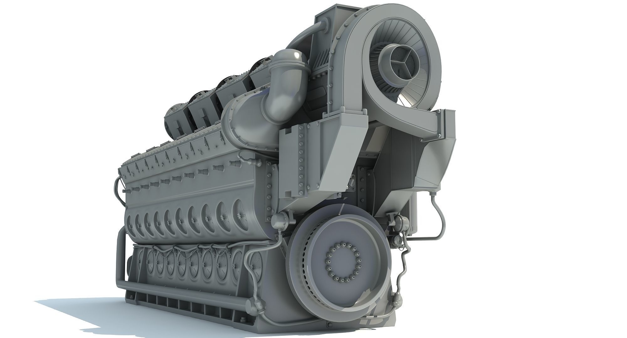 Locomotive Electro-Motive Diesel Engine 3D model_8