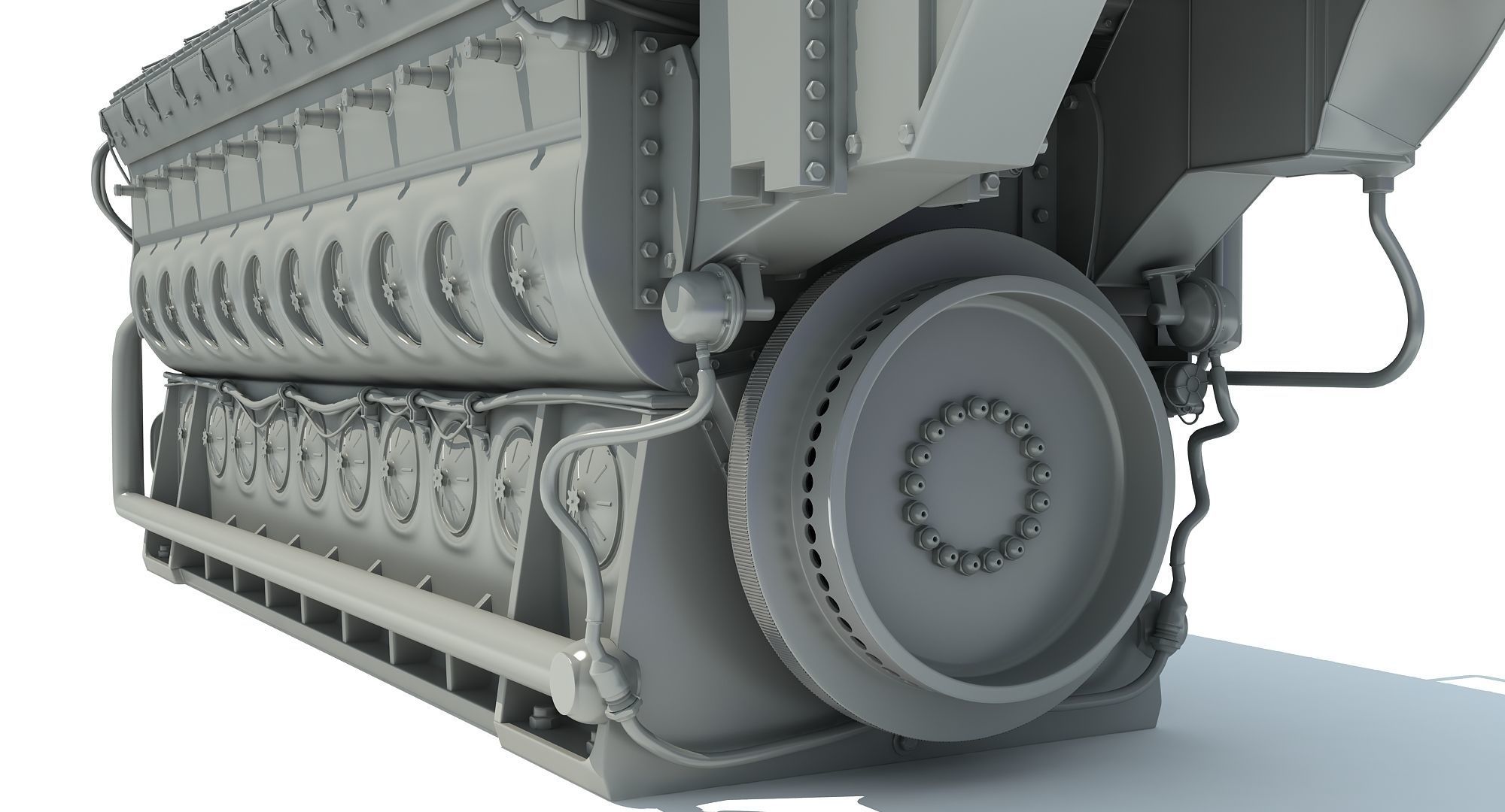 Locomotive Electro-Motive Diesel Engine 3D model_11