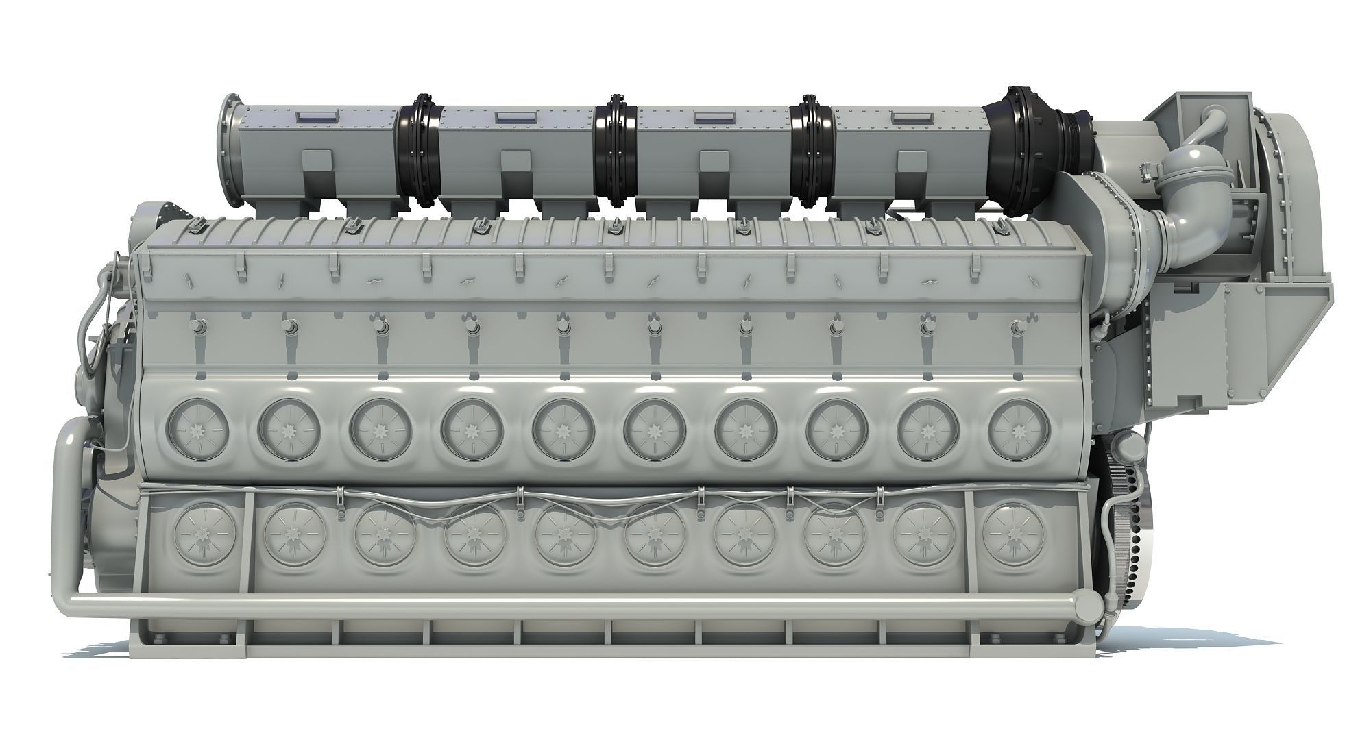 Locomotive Electro-Motive Diesel Engine 3D model_7