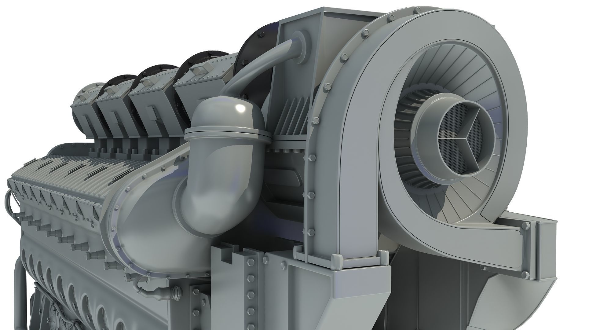 Locomotive Electro-Motive Diesel Engine 3D model_14