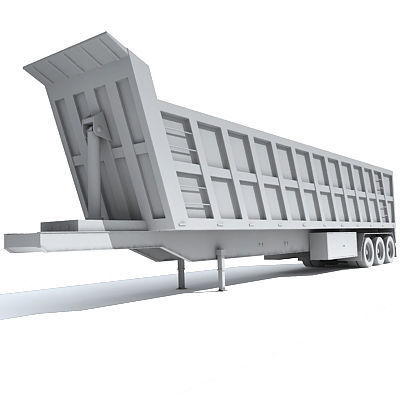 Dump Trailer 11 3D model_4