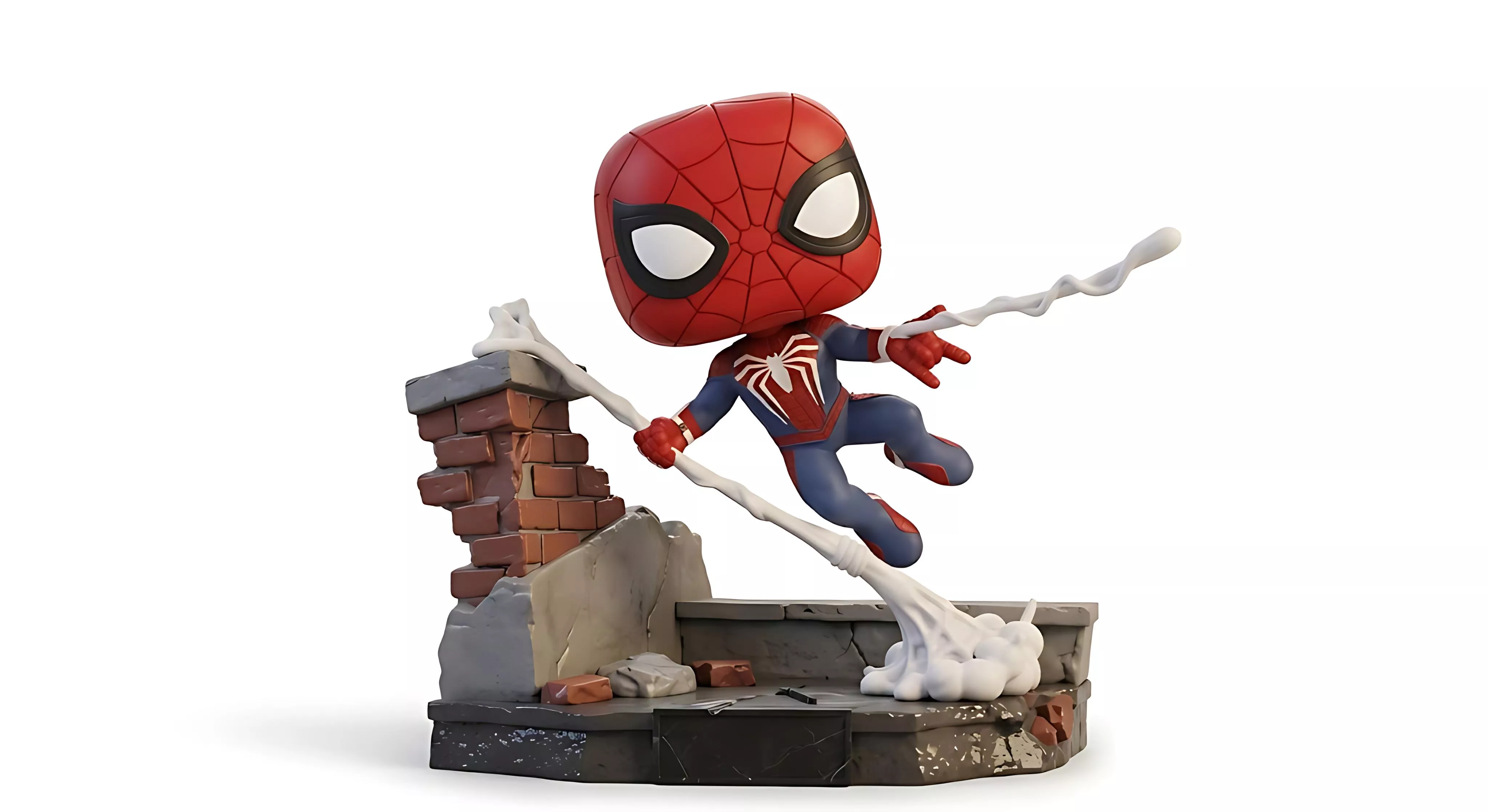 Spider Man Funko Web Swinging Hero Printable Figure STL 3D Model 3D print model