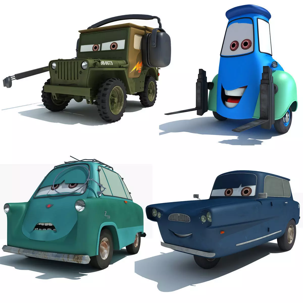 Disney Pixar Cars 2 3D model_0