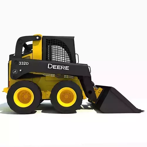 Yellow Deere Skid Steer Loader 3D model