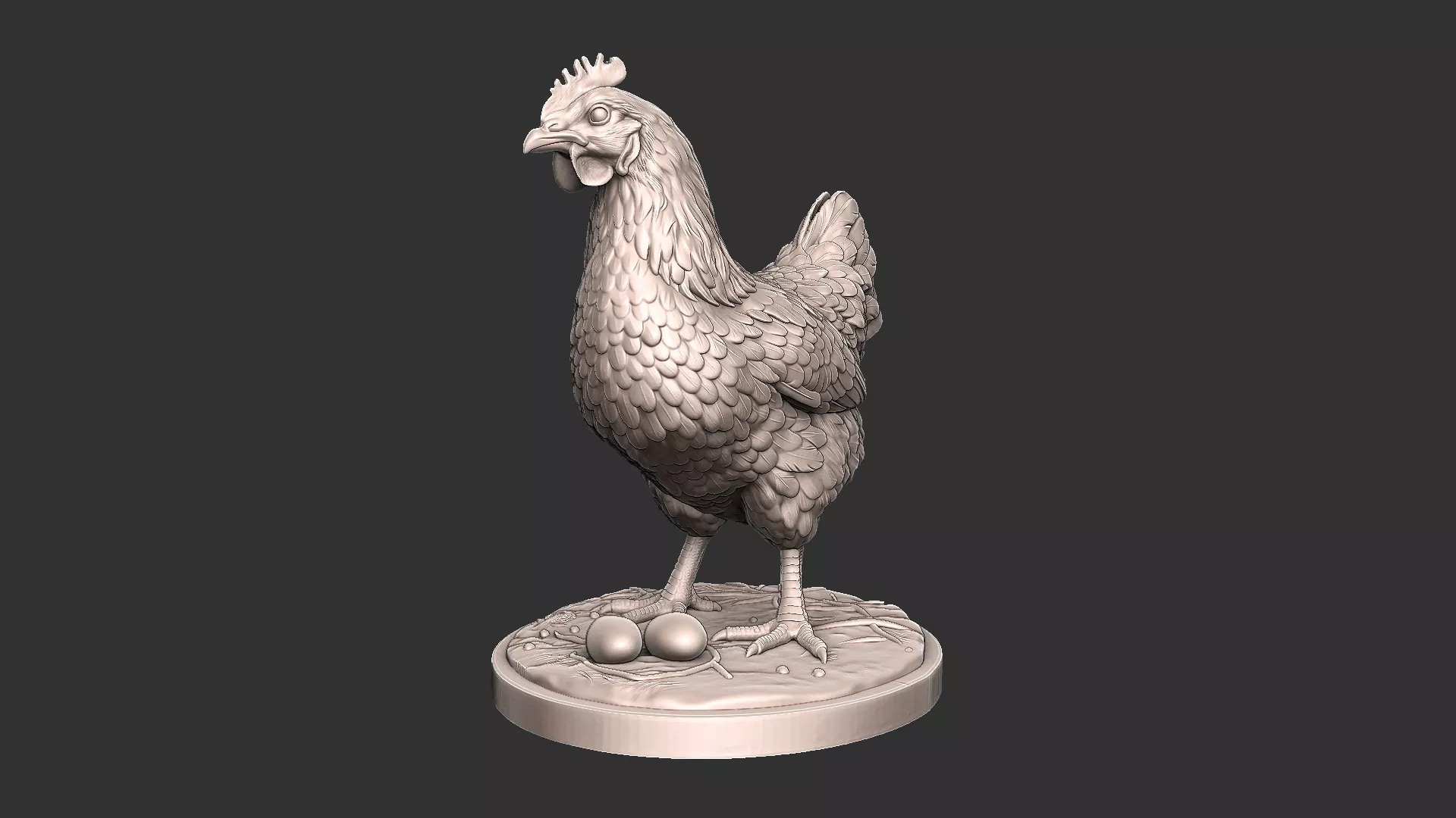 Chicken Hen Bird STL 3MF - Livestock Vol 2 Realistic Farm Animal 3D print model