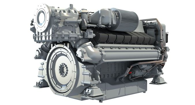 MTU Diesel Marine Engine 3D model