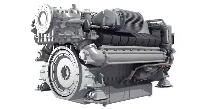 MTU Diesel Marine Engine 3D model