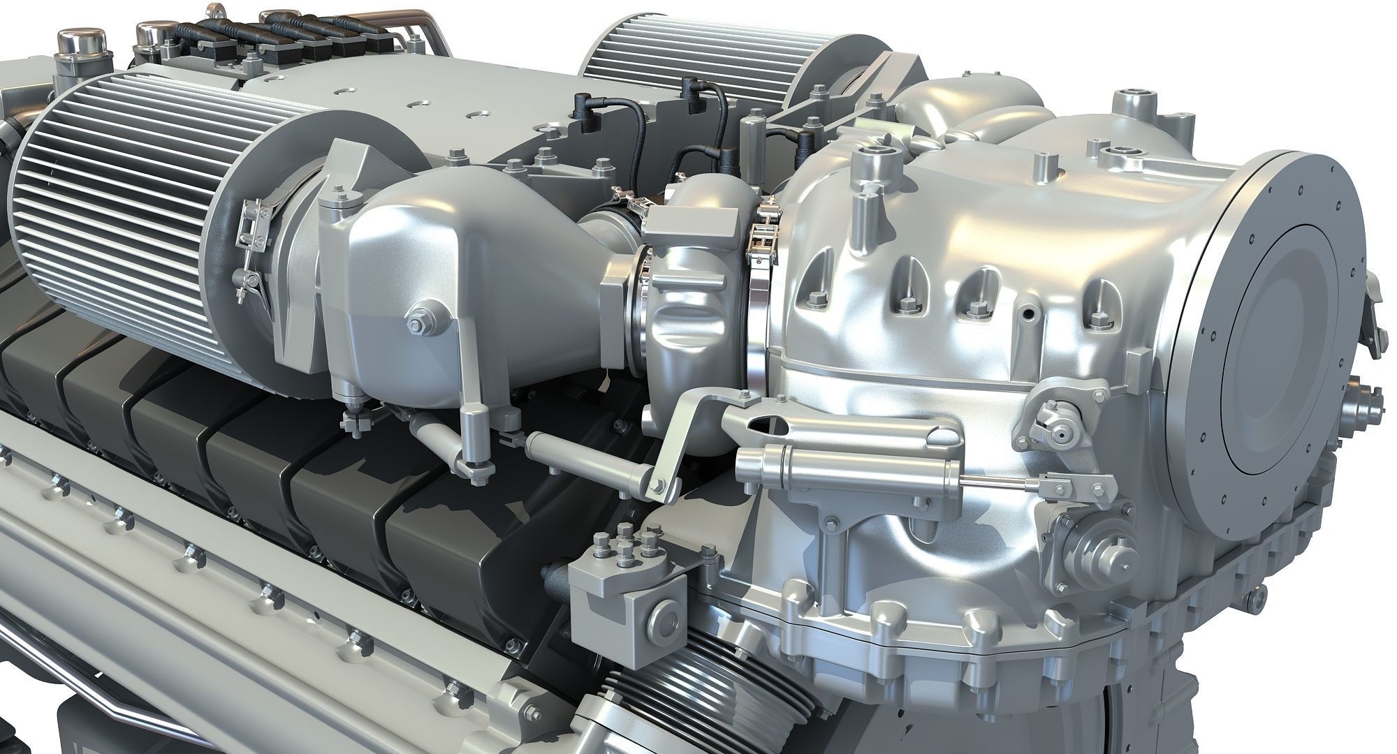 MTU Diesel Marine Engine 3D model_11
