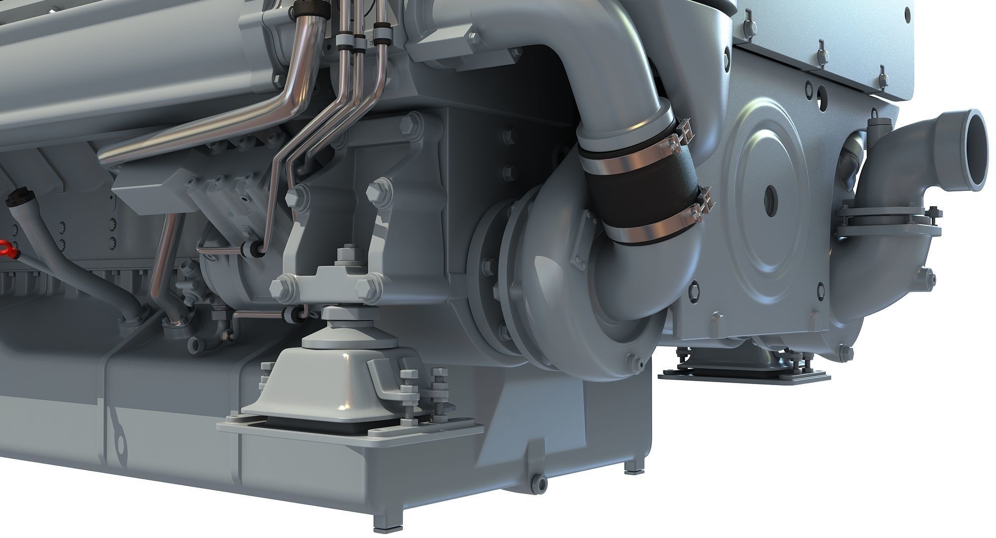MTU Diesel Marine Engine 3D model_12