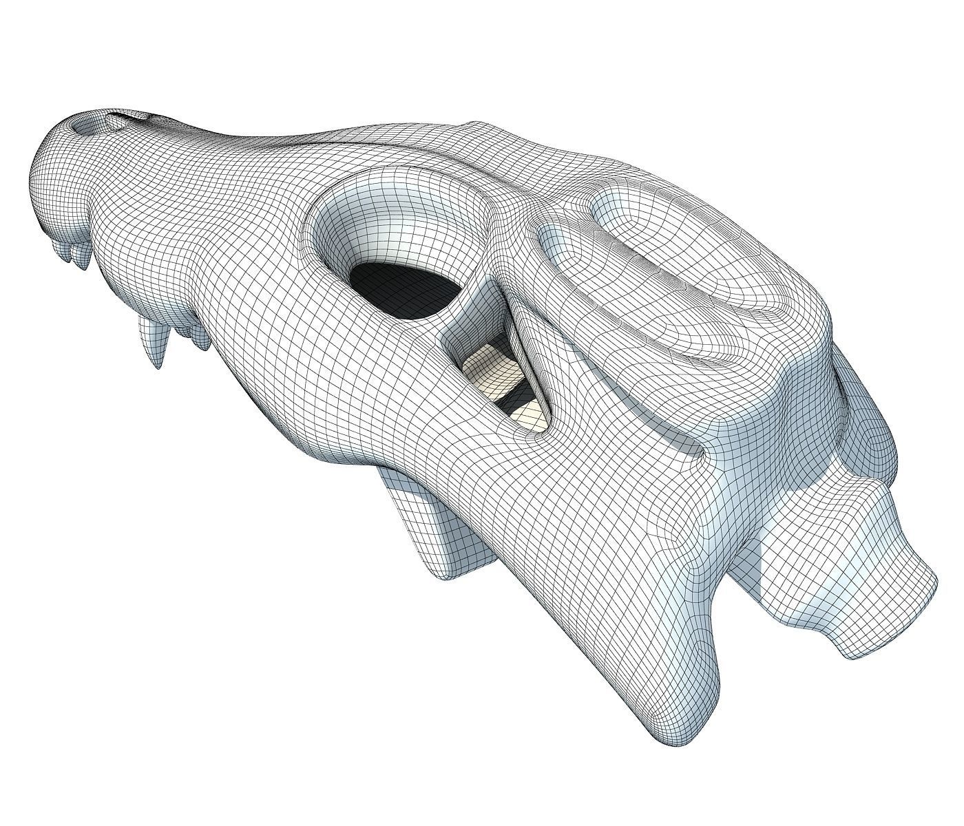 Crocodile Skull 8 3D model_8