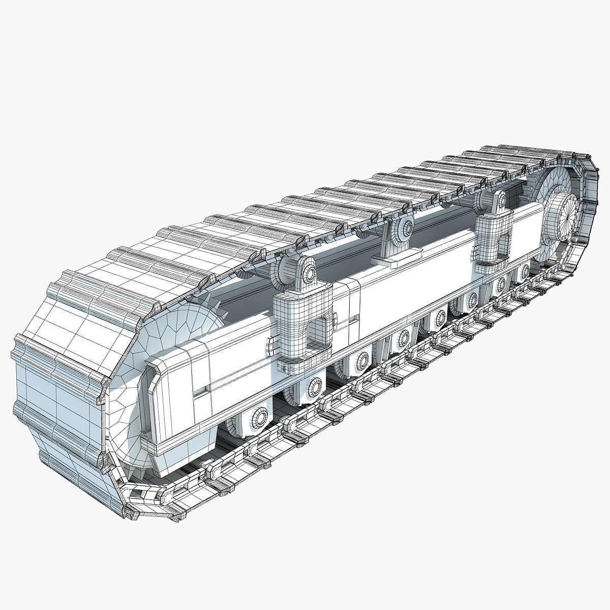 Rusted Crawler Track 3D model_5