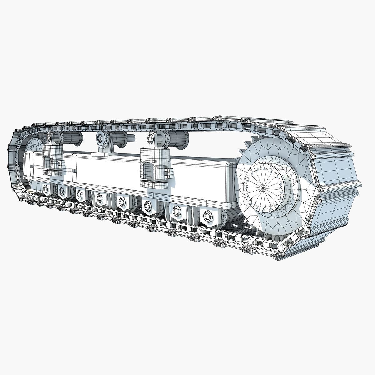 Rusted Crawler Track 3D model_7