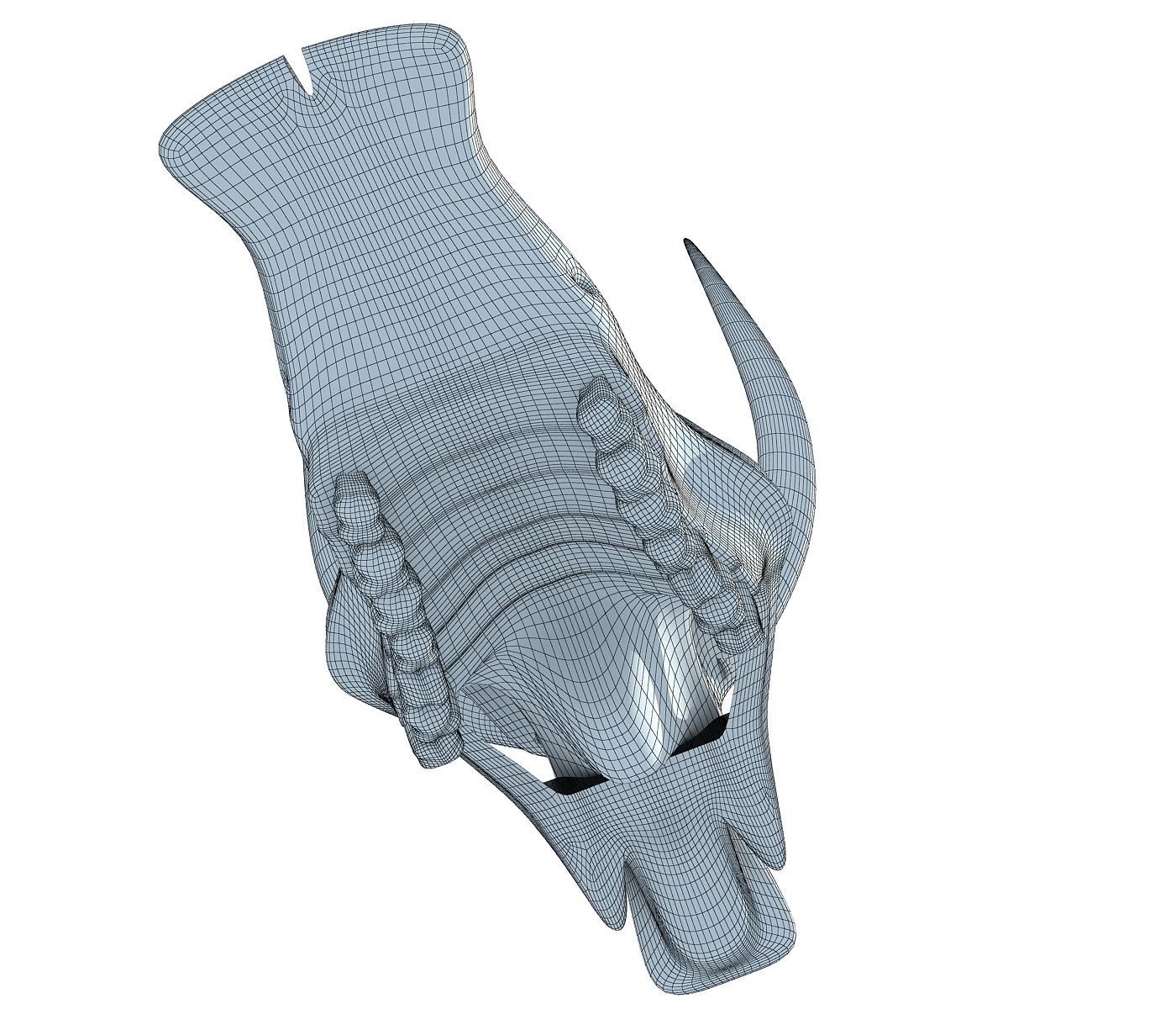 Realistic Cow Skull 3D model_9