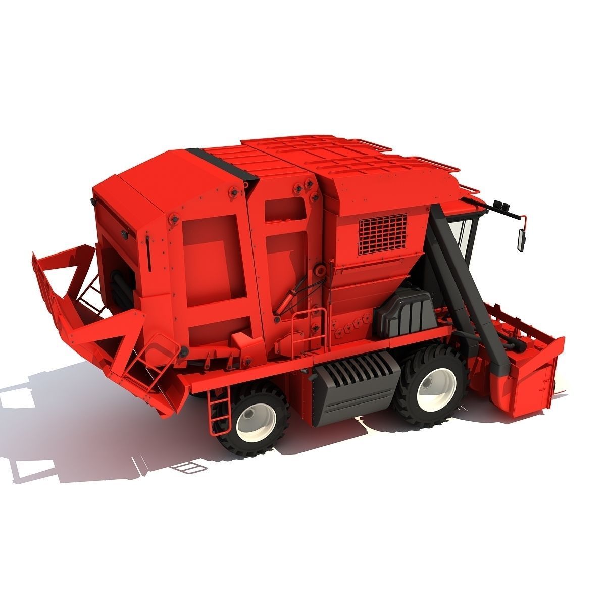 Cotton Picker Harvester 3D model_6