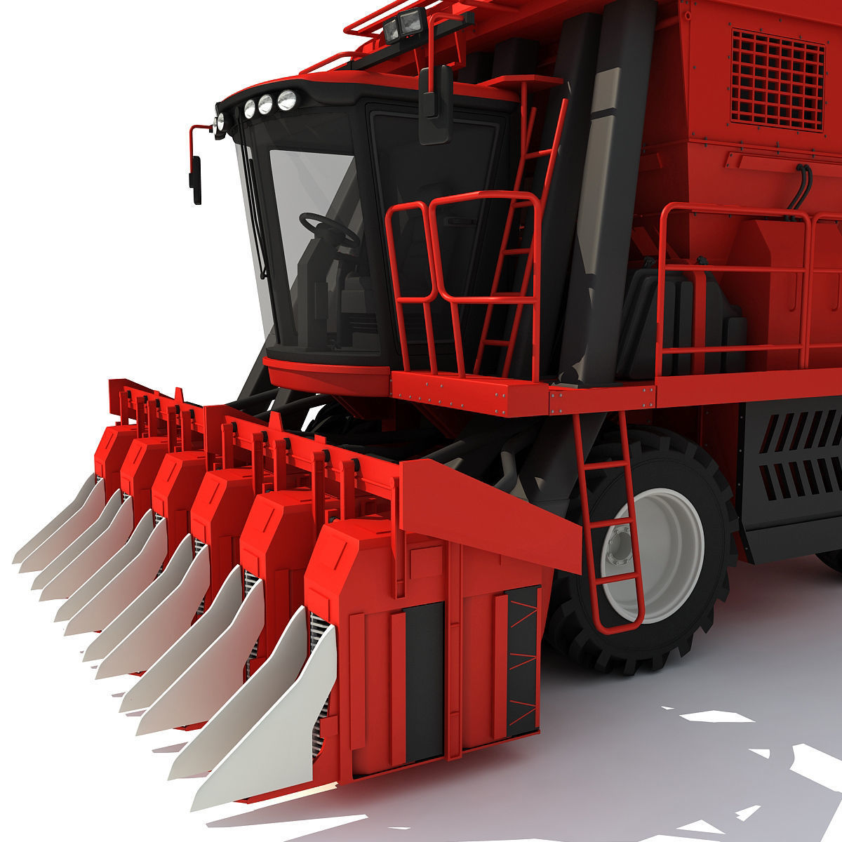 Cotton Picker Harvester 3D model_10
