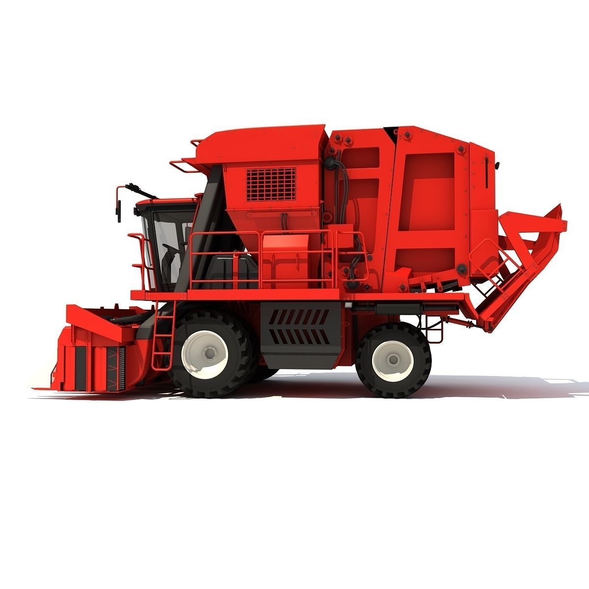 Cotton Picker Harvester 3D model_7