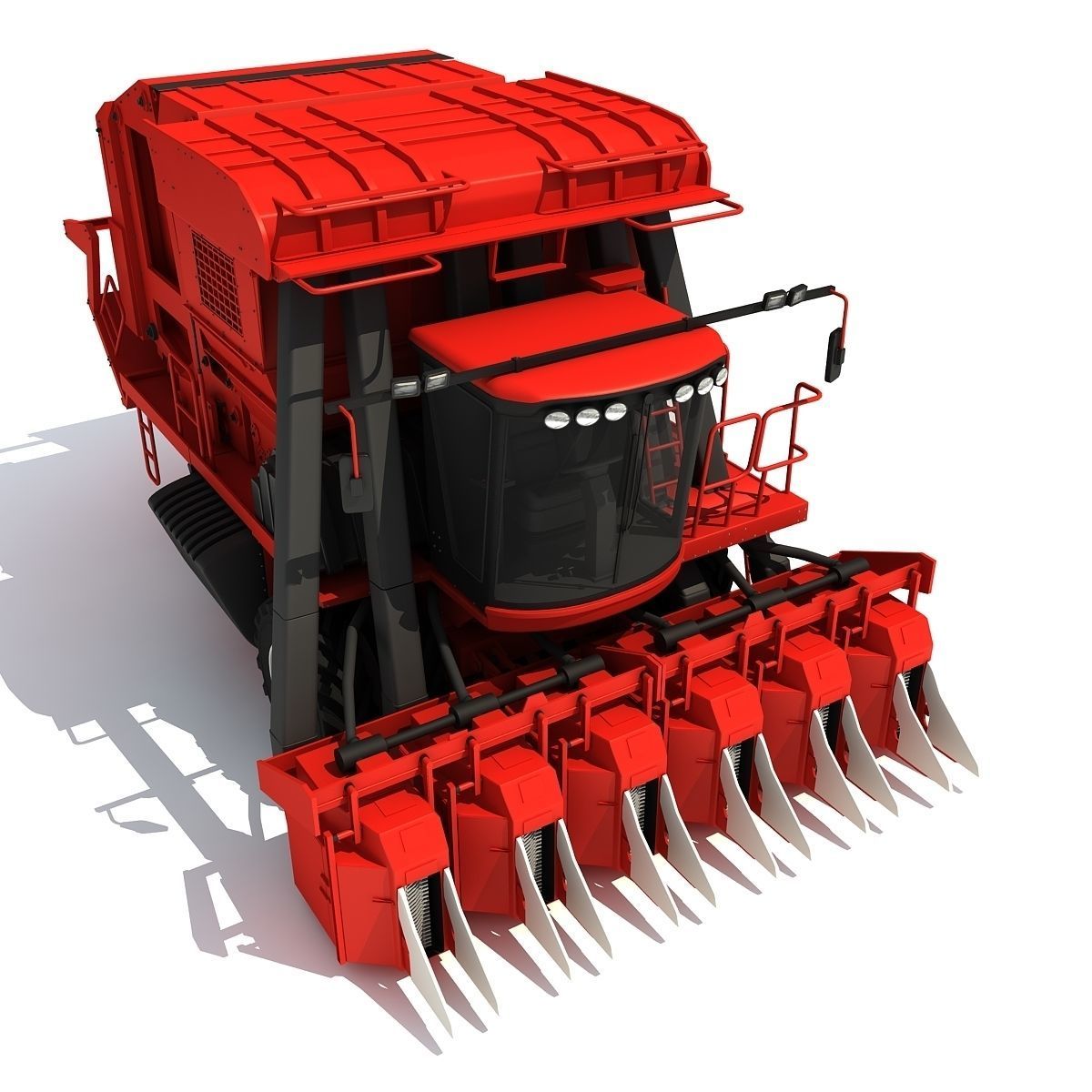 Cotton Picker Harvester 3D model_8