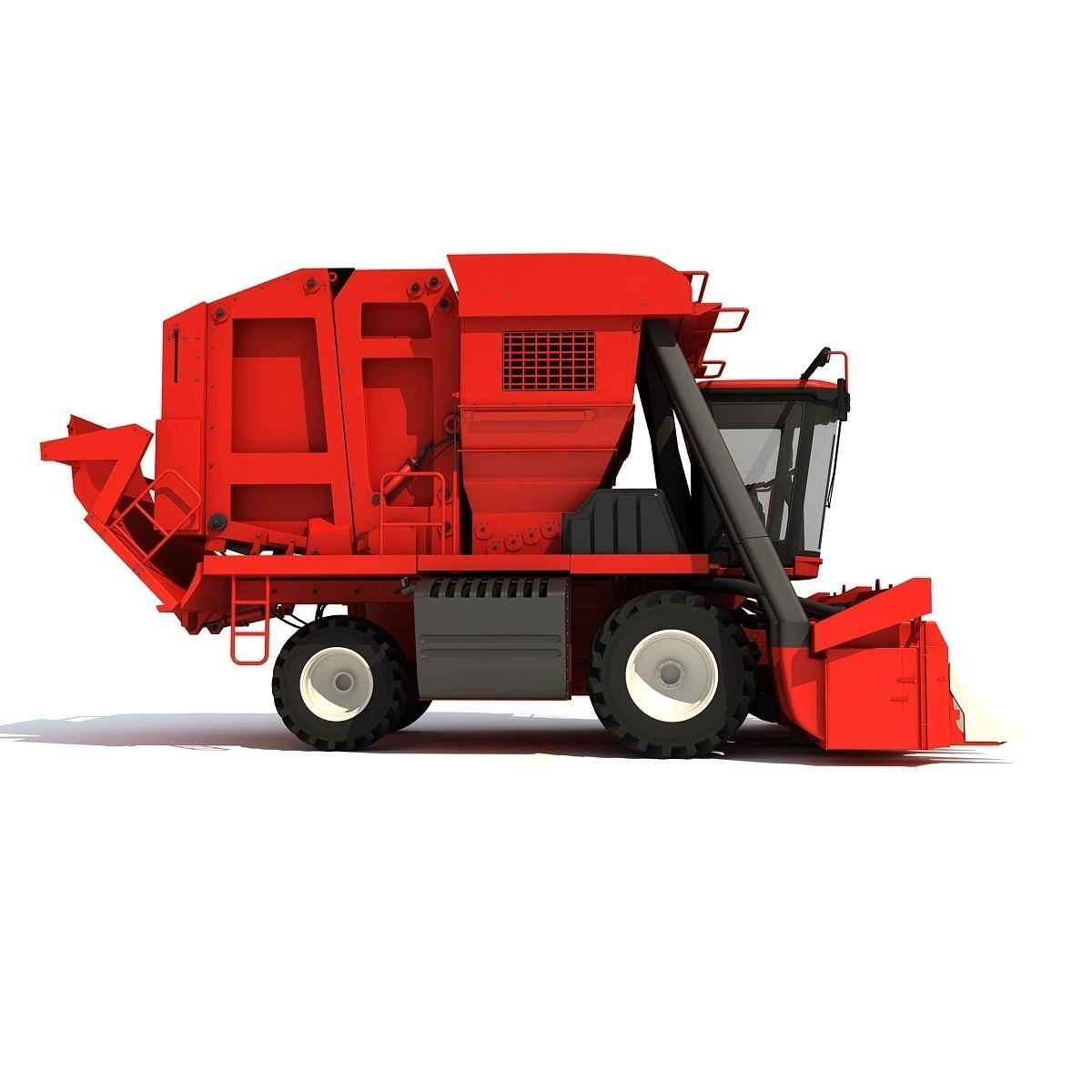 Cotton Picker Harvester 3D model_4