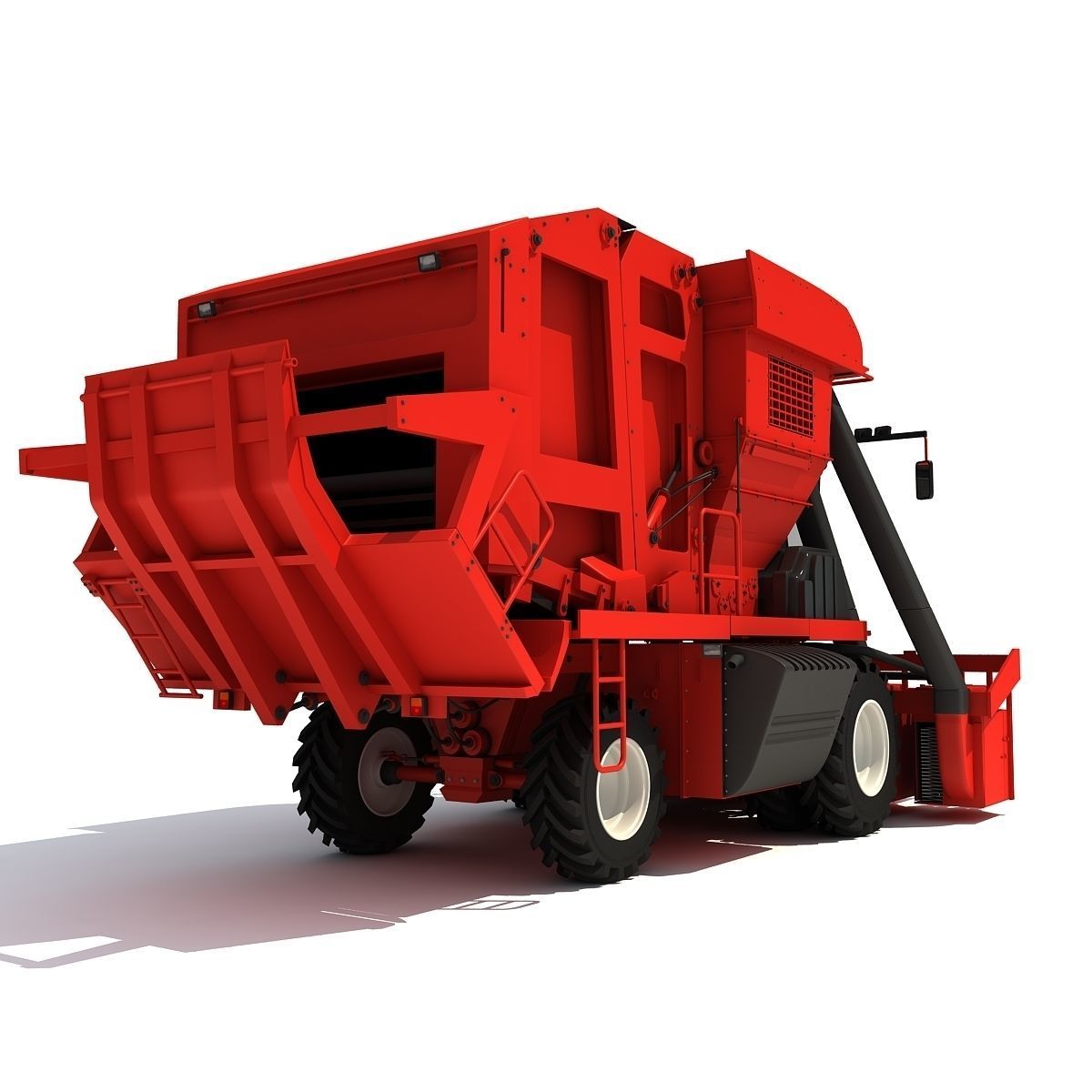 Cotton Picker Harvester 3D model_3