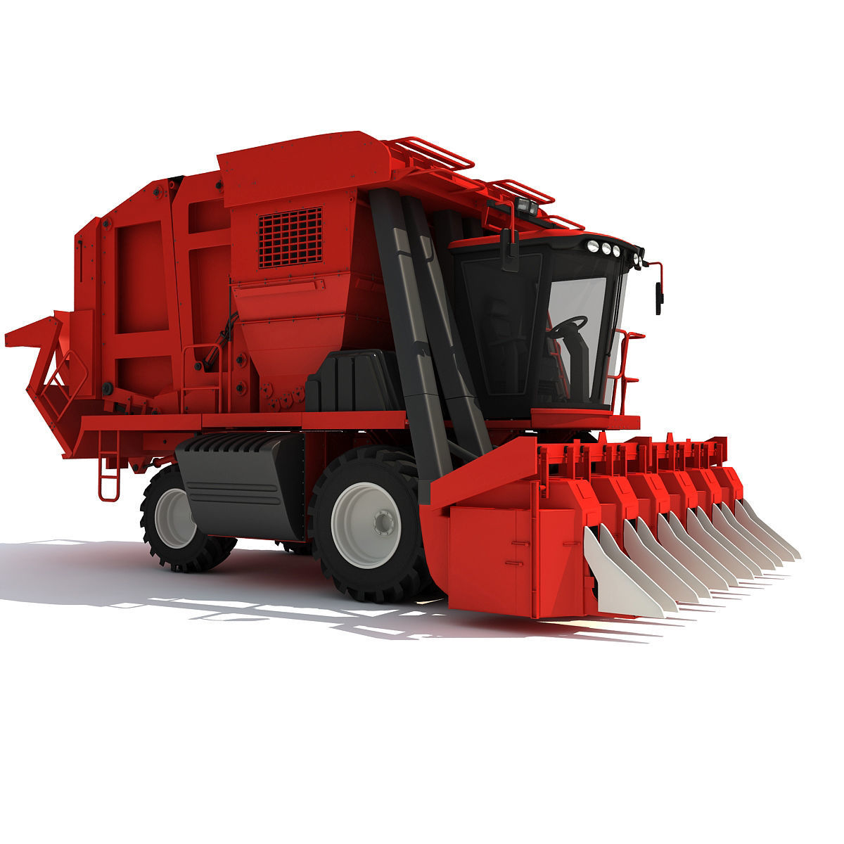 Cotton Picker Harvester 3D model_2