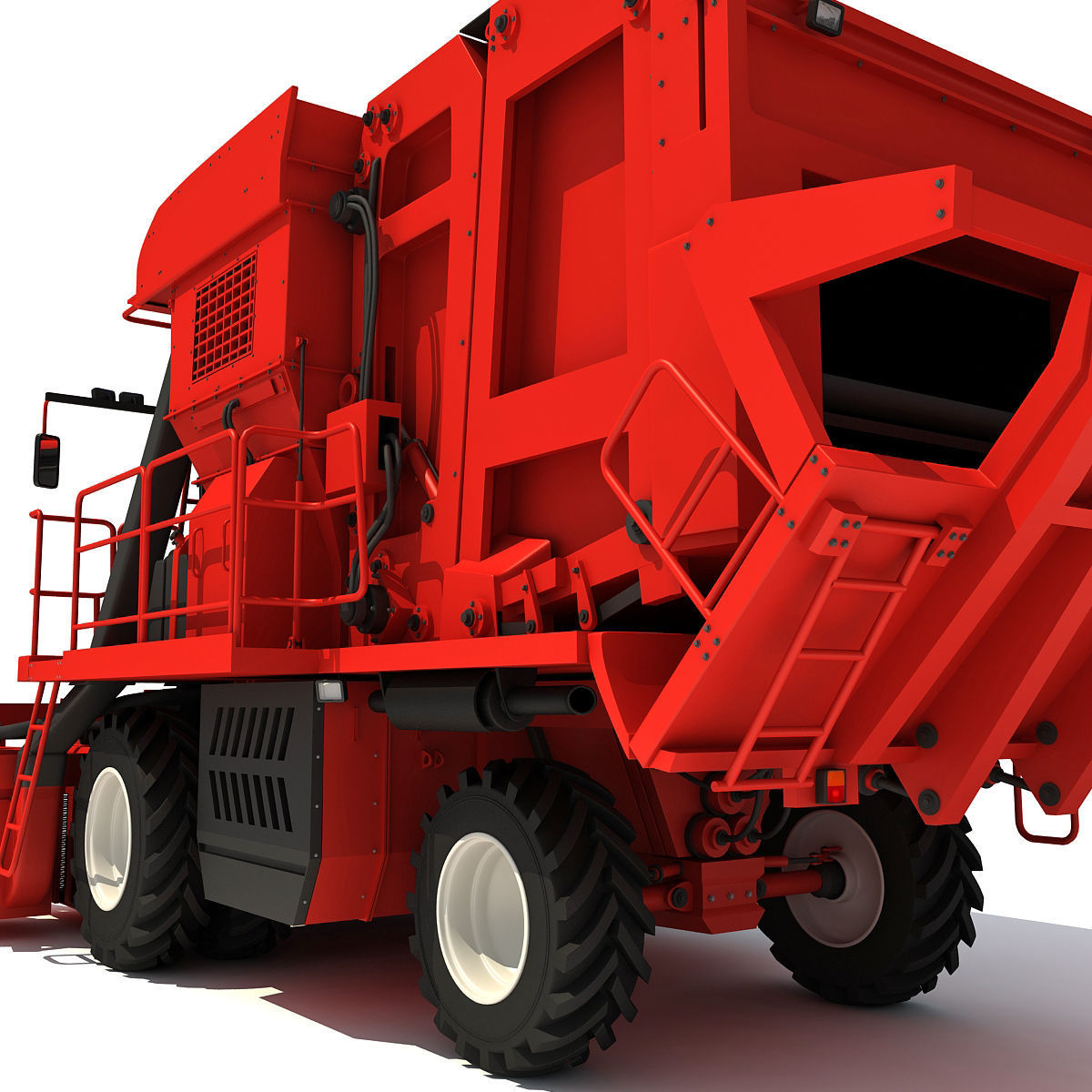 Cotton Picker Harvester 3D model_11