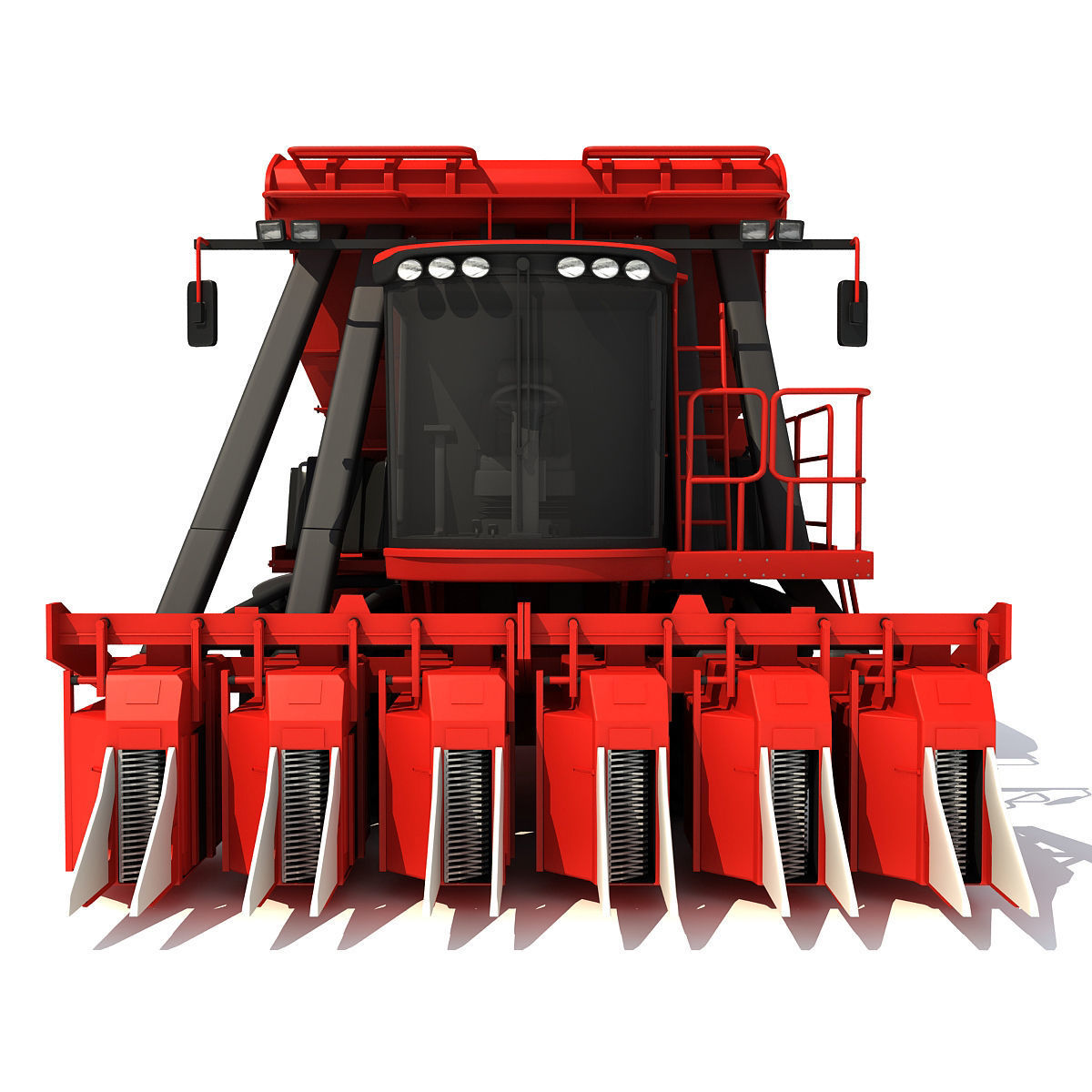 Cotton Picker Harvester 3D model_5