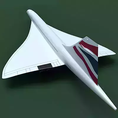 Concorde British Airways 3D model