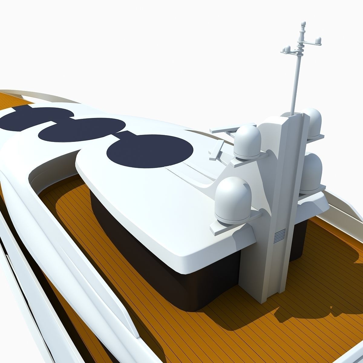 Concept Yellow Deck Luxury Yacht 3D model_15