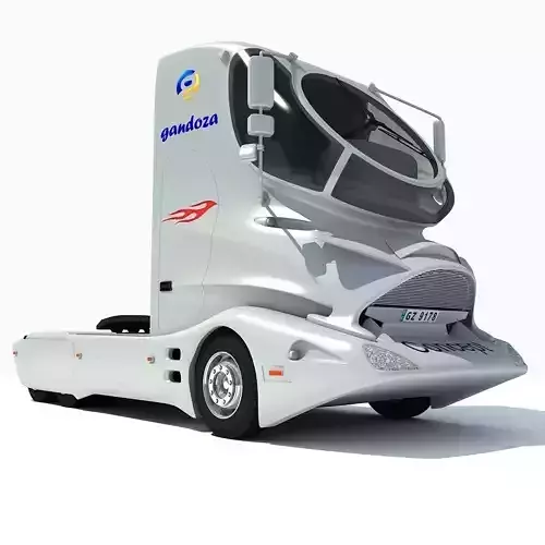 Future White Truck 3D model